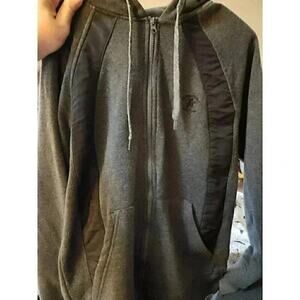 Beverly Hills Polo Hoodie Full Zip Sweater Medium Pony Gray CR2 Nice